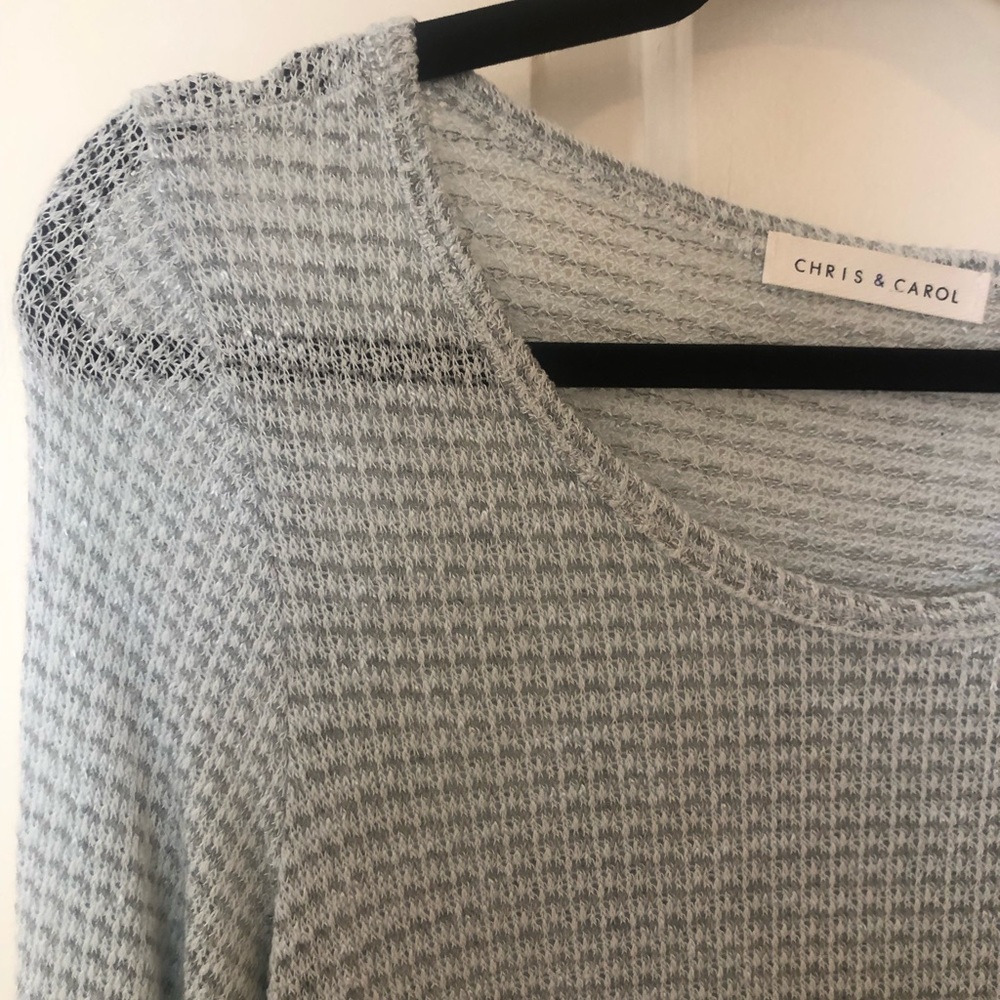 Knitted blue long sleeve - Picture 3 of 4